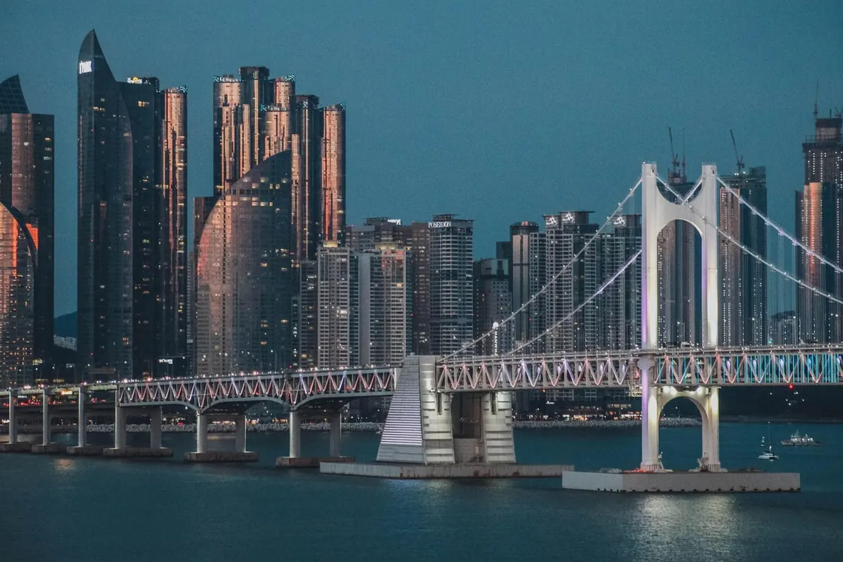 Gwangan Bridge and the Haeundae skyline in Busan
